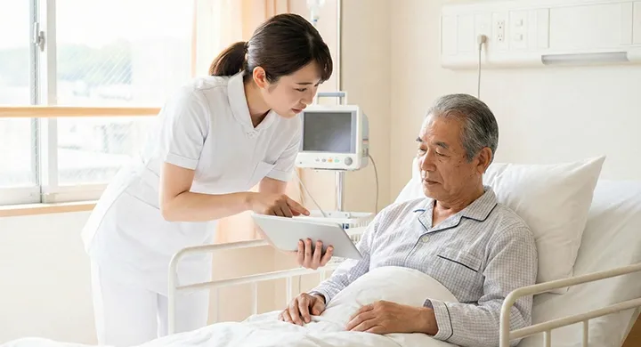相談を受ける医療スタッフと患者さん